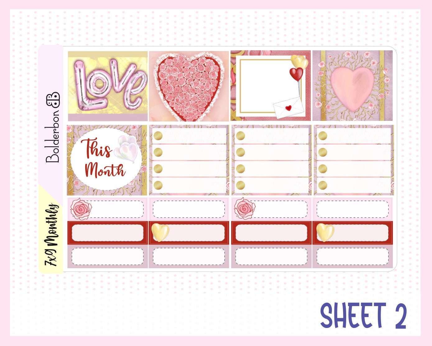 FEBRUARY 7x9 Monthly Sticker Kit