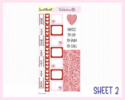 SWEETHEART || Hobonichi Weeks Planner Sticker Kit