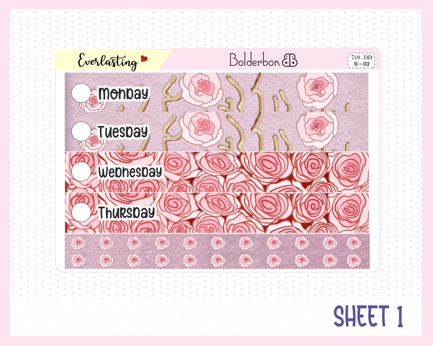EVERLASTING "7x9 Daily Duo" || Weekly Planner Sticker Kit for Erin Condren