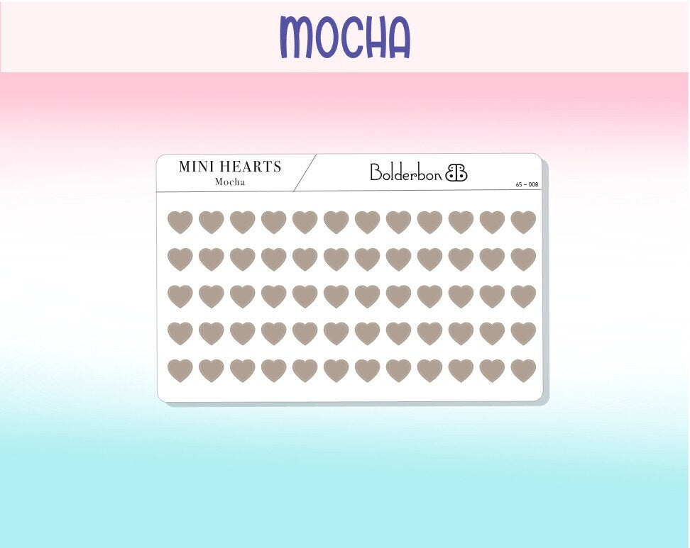 TRANSPARENT HEARTS  || Neutral, Frosted Clear, Minimal, Mini Dots, Planner Stickers, Functional