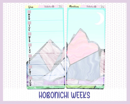 GLASS MOUNTAINS || Hobonichi Weeks Planner Sticker Kit