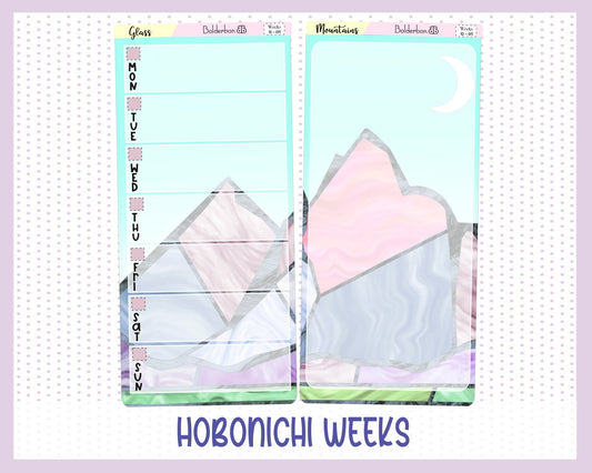 GLASS MOUNTAINS || Hobonichi Weeks Planner Sticker Kit