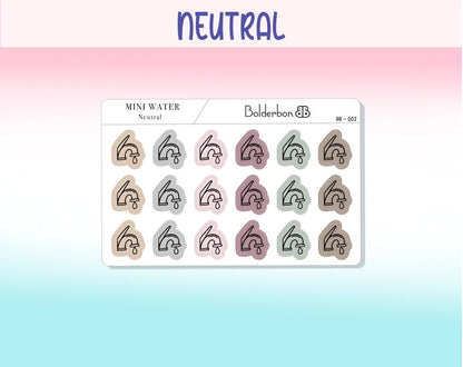 WATER UTILITY ICONS || Clear or White Matte Planner Stickers