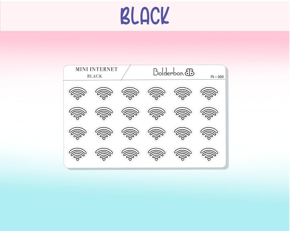INTERNET Icon Stickers || Clear or White Matte Planner Stickers