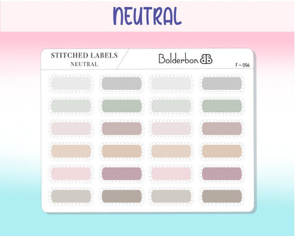 STITCHED LABELS || Functional Planner Stickers