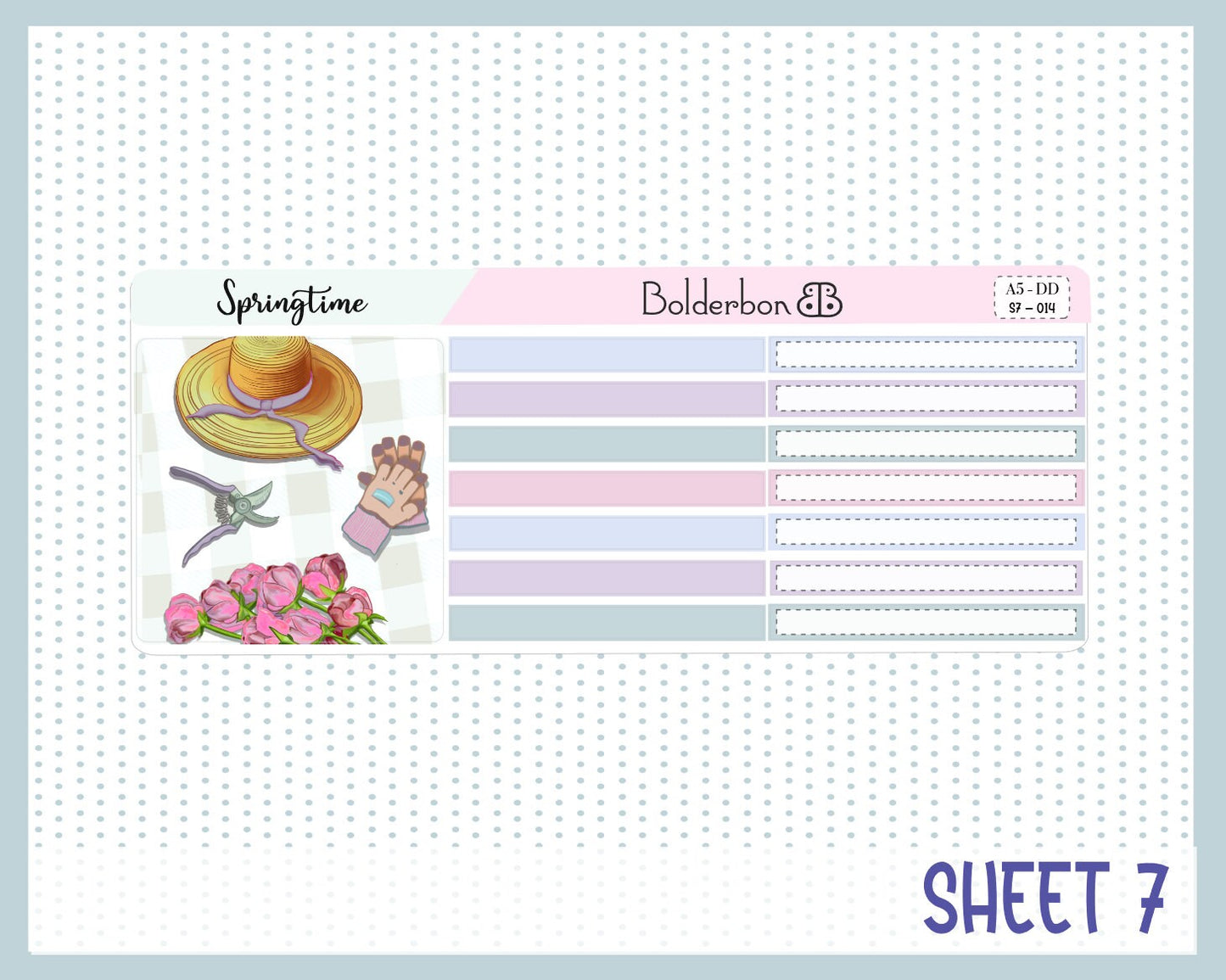 SPRINGTIME || A5 Daily Duo Planner Sticker Kit