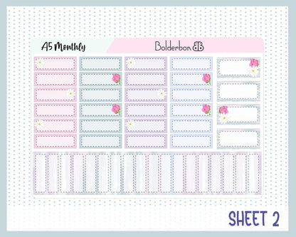 APRIL A5 MONTHLY KIT || Planner Sticker Kit