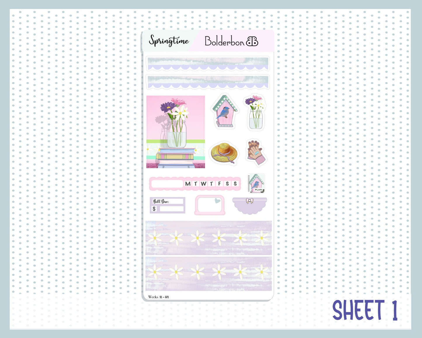 SPRINGTIME || Hobonichi Weeks Planner Sticker Kit