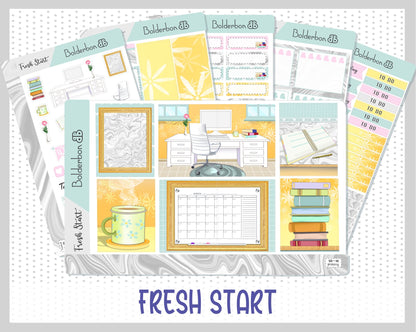 FRESH START ||7x9 Vertical Planner Sticker Kit