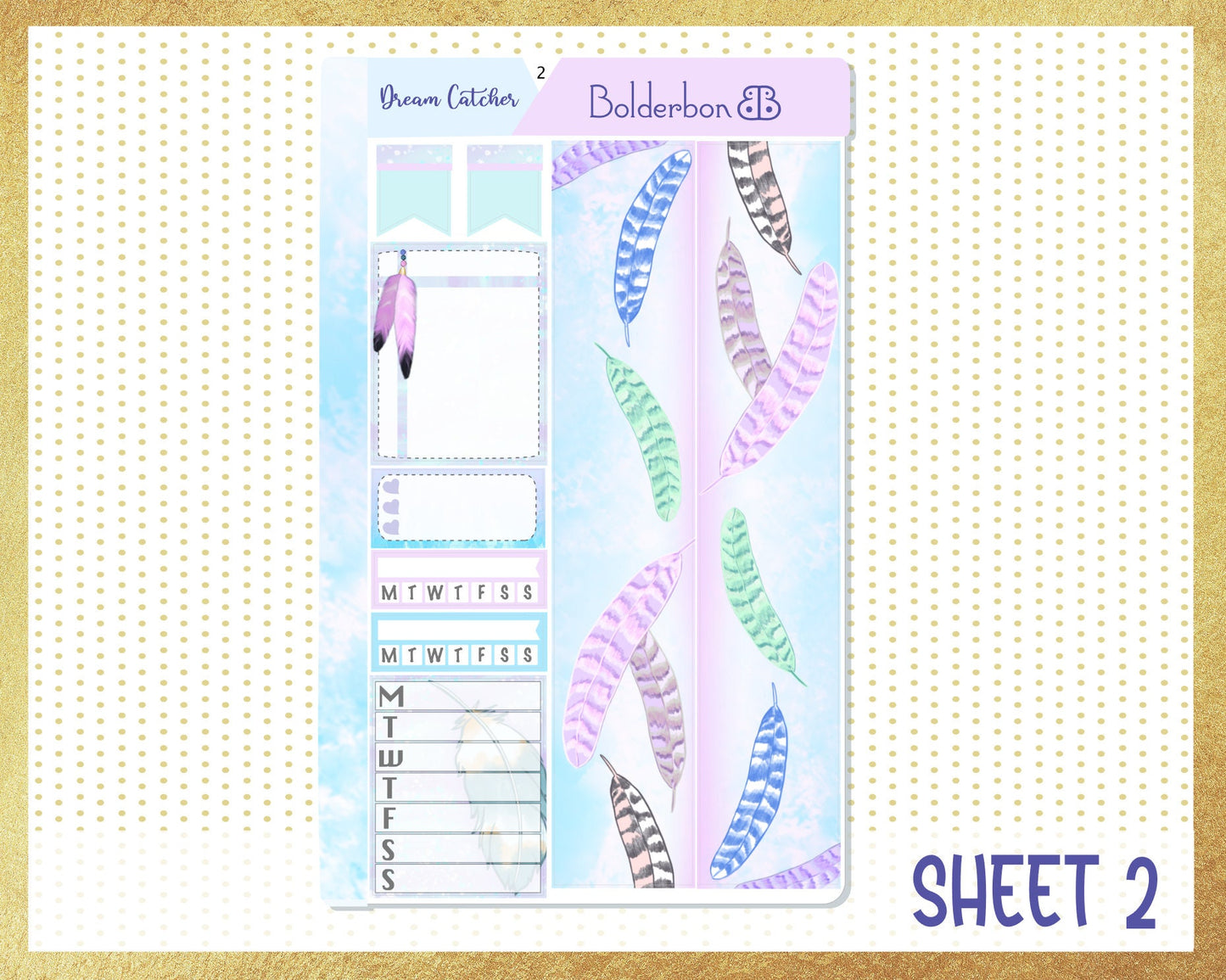 DREAM CATCHER || 7x9 Vertical Planner Sticker Kit