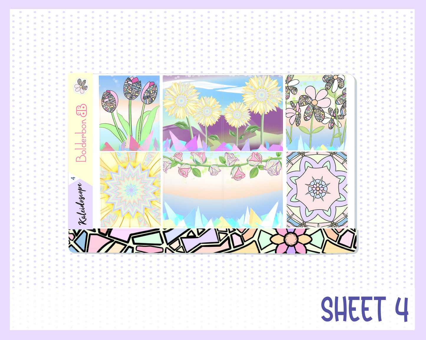 KALEIDOSCOPE || 7x9 Vertical Planner Sticker Kit