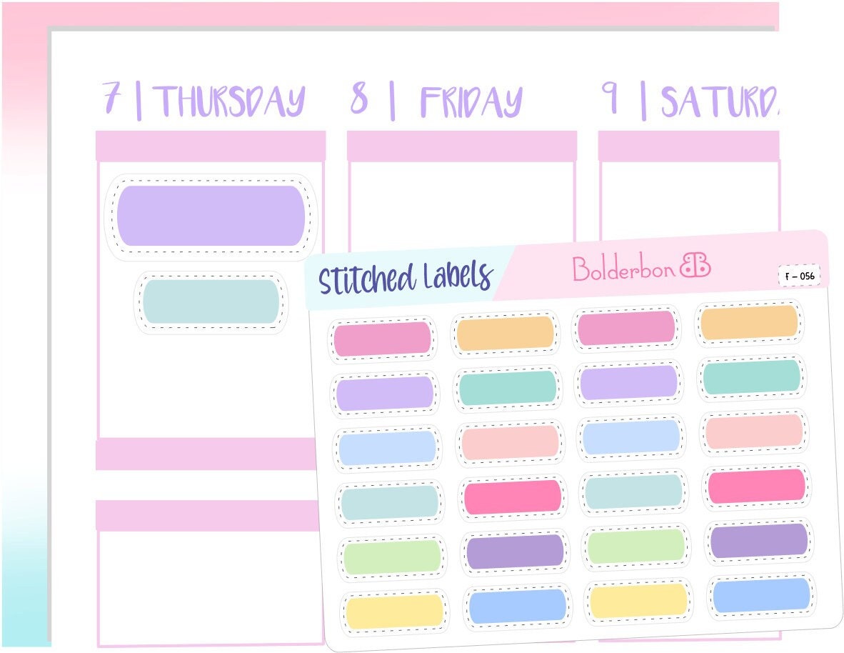 STITCHED LABELS || Functional Planner Stickers