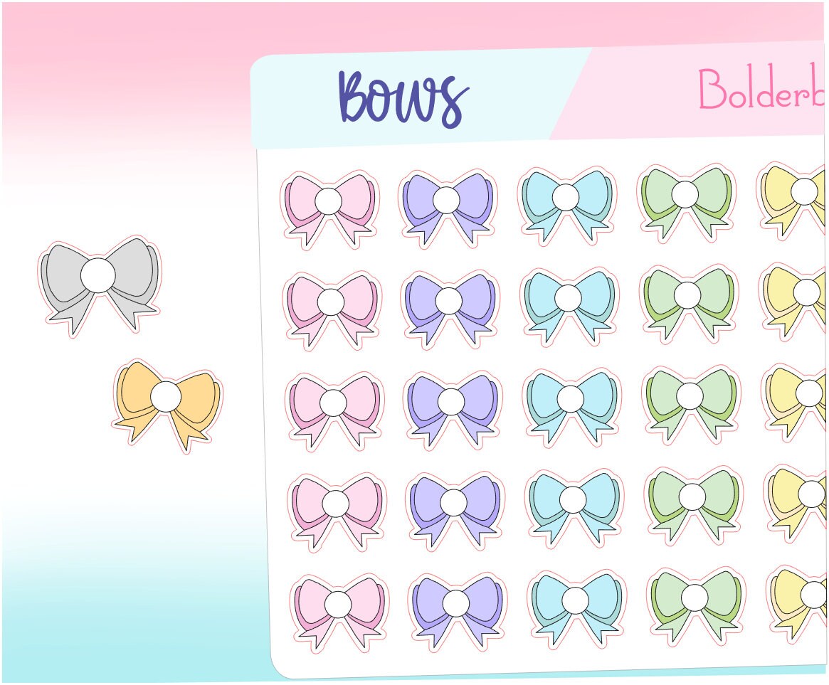 BOWS || Icon Planner Stickers