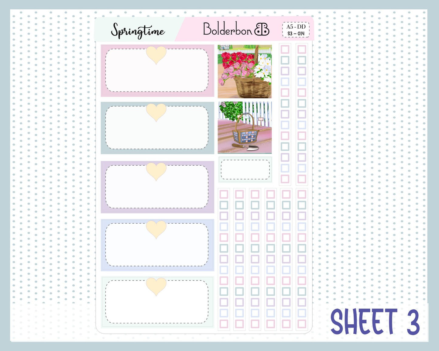 SPRINGTIME || A5 Daily Duo Planner Sticker Kit