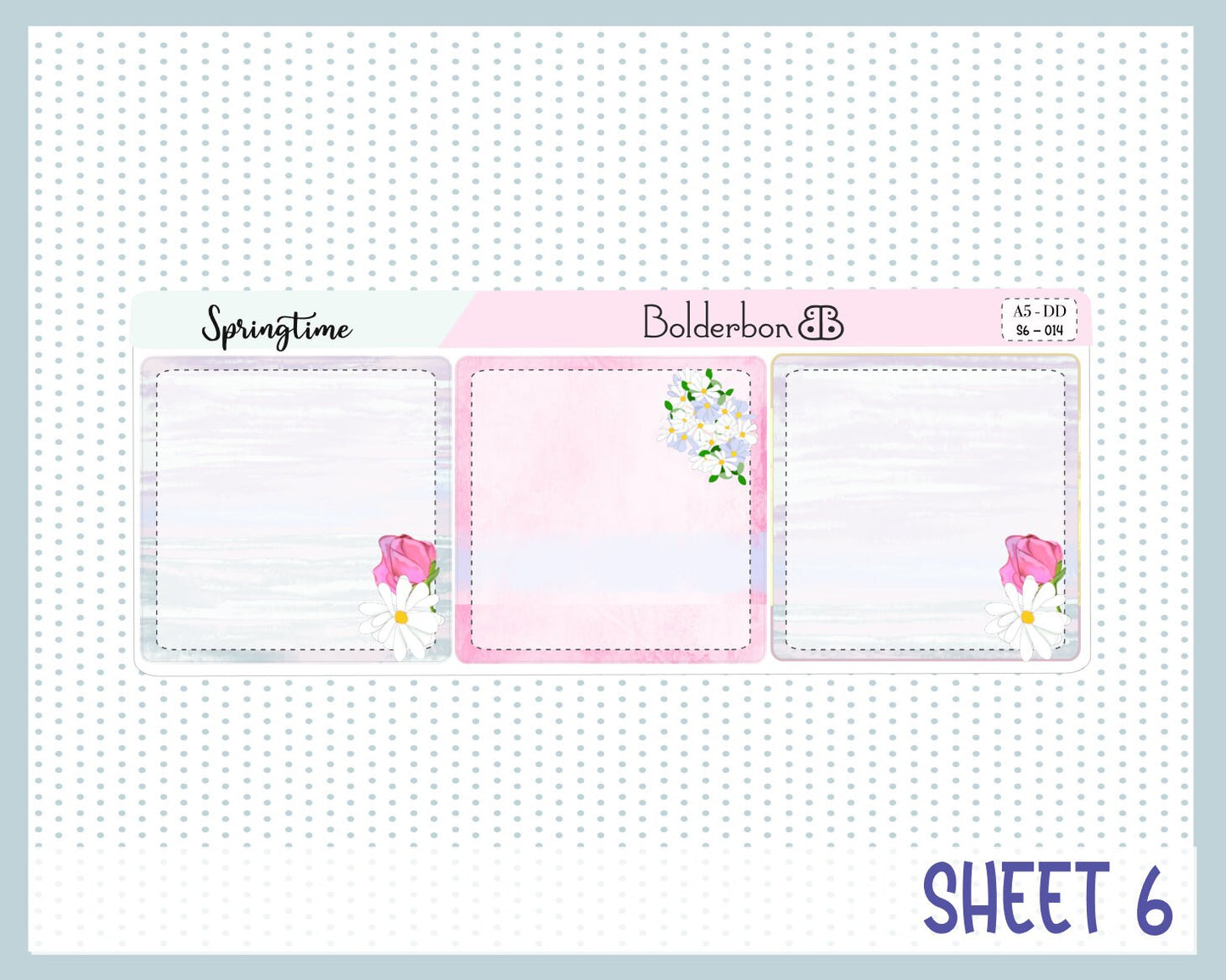 SPRINGTIME || A5 Daily Duo Planner Sticker Kit