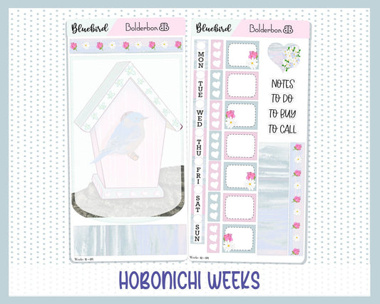 BLUEBIRD || Hobonichi Weeks Planner Sticker Kit