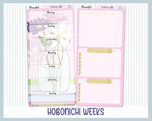 PEACEFUL || Hobonichi Weeks Planner Sticker Kit