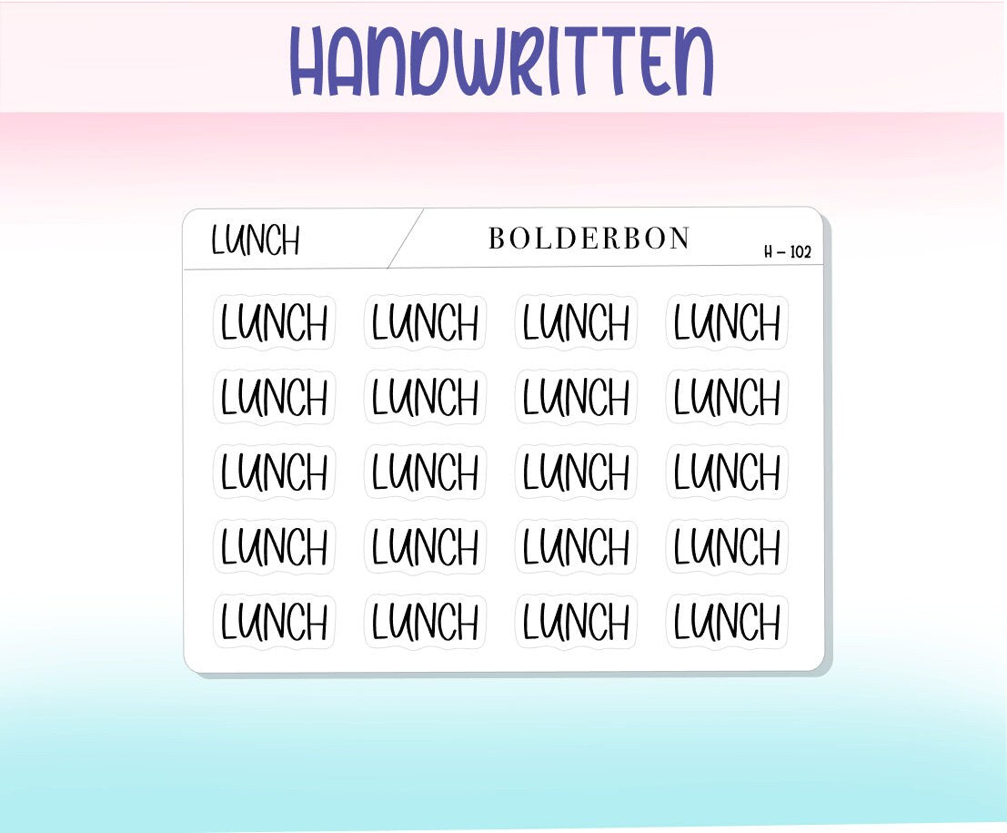 LUNCH || Functional Script Stickers
