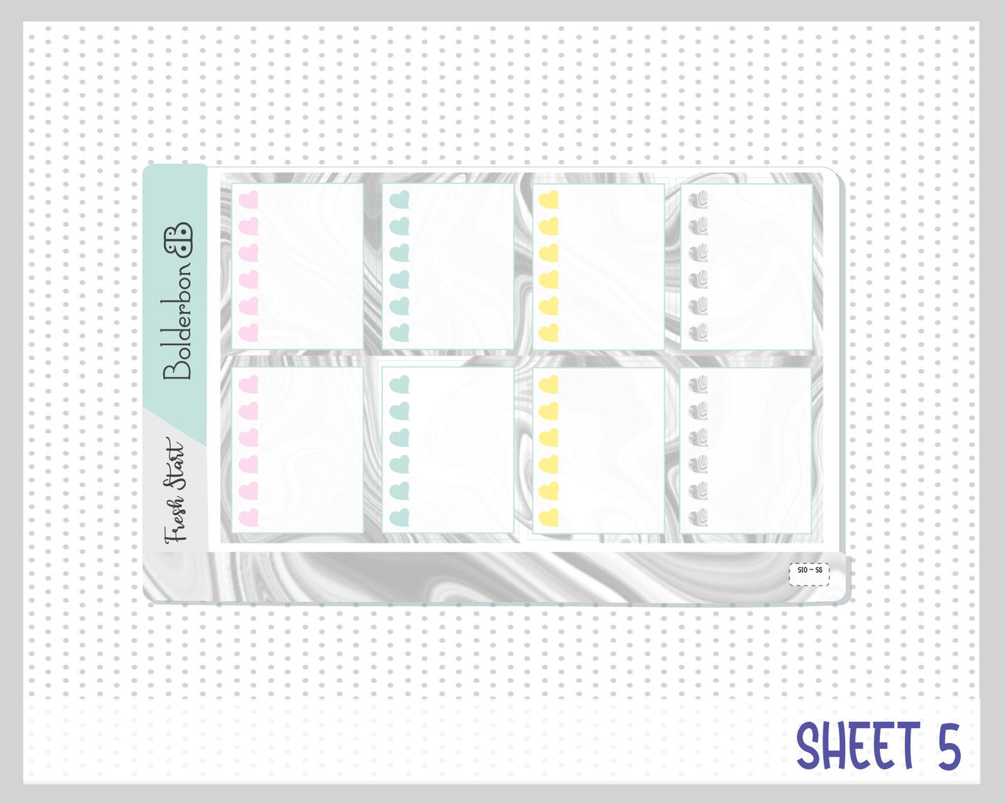 FRESH START ||7x9 Vertical Planner Sticker Kit