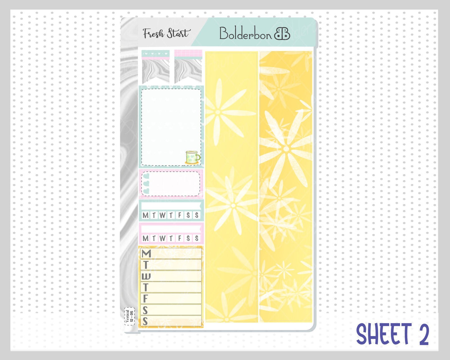 FRESH START ||7x9 Vertical Planner Sticker Kit