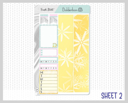 FRESH START ||7x9 Vertical Planner Sticker Kit