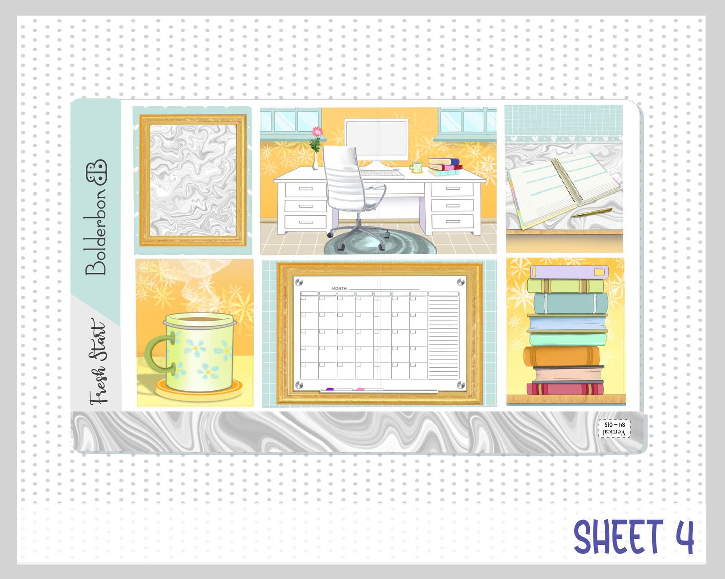 FRESH START ||7x9 Vertical Planner Sticker Kit