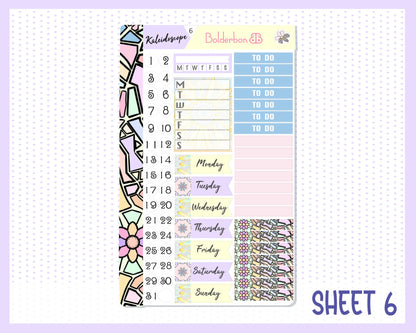 KALEIDOSCOPE || 7x9 Vertical Planner Sticker Kit