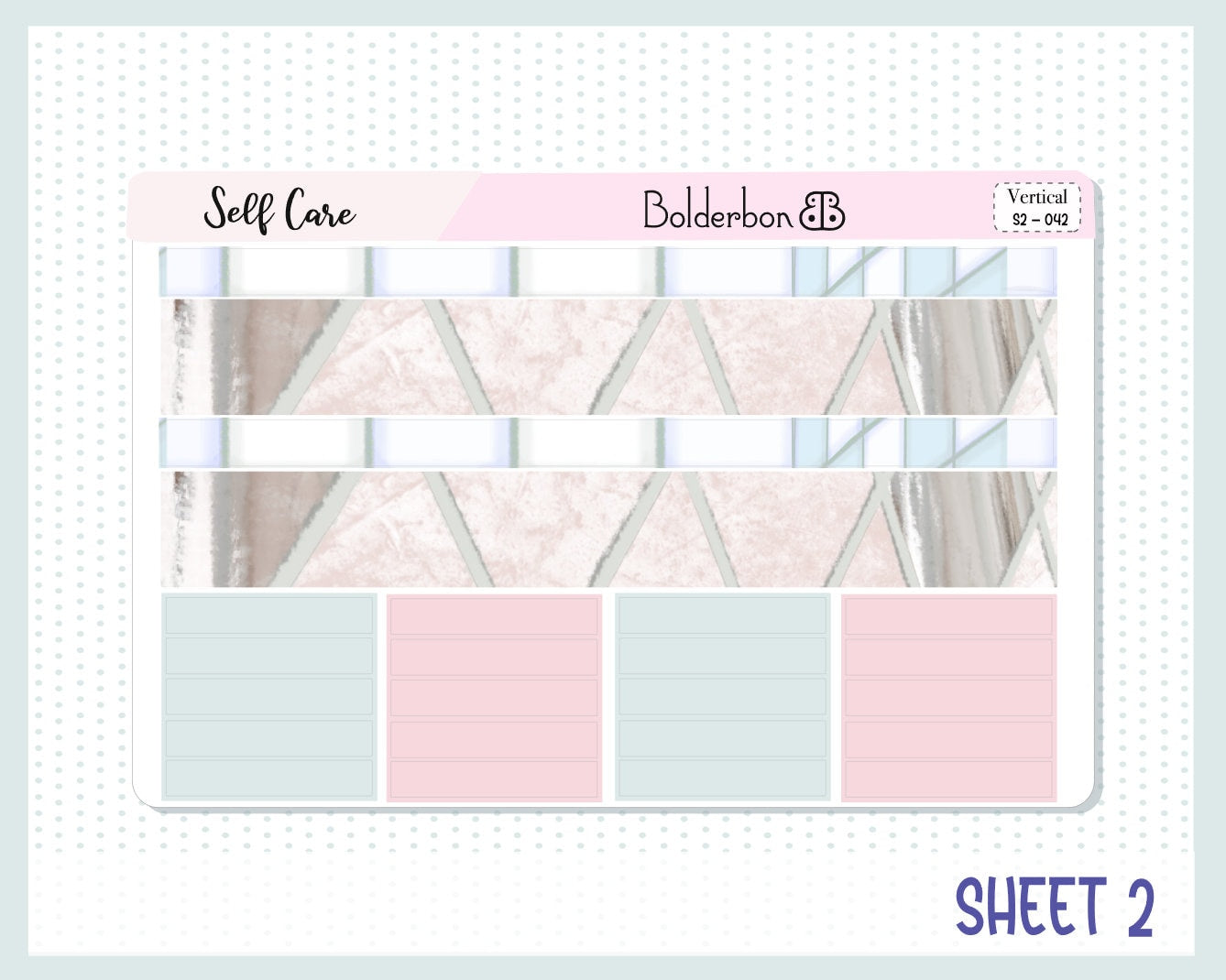 SELF CARE || 7x9 Vertical Planner Sticker Kit