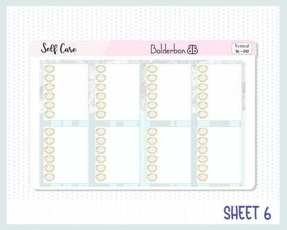 SELF CARE || 7x9 Vertical Planner Sticker Kit