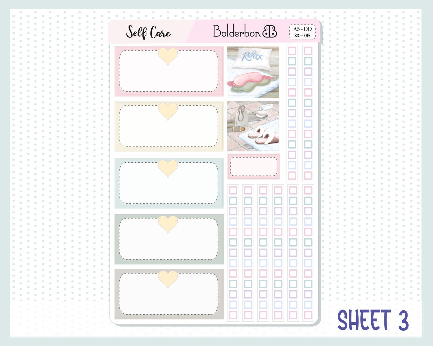 SELF CARE || A5 Daily Duo Planner Sticker Kit