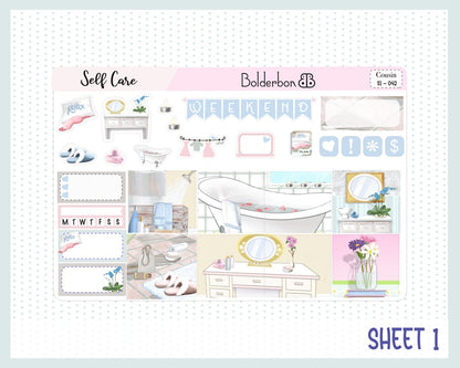 SELF CARE || Hobonichi Cousin Planner Sticker Kit