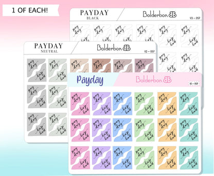 PAYDAY CORNER || Functional Planner Stickers