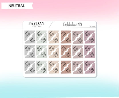 PAYDAY CORNER || Functional Planner Stickers