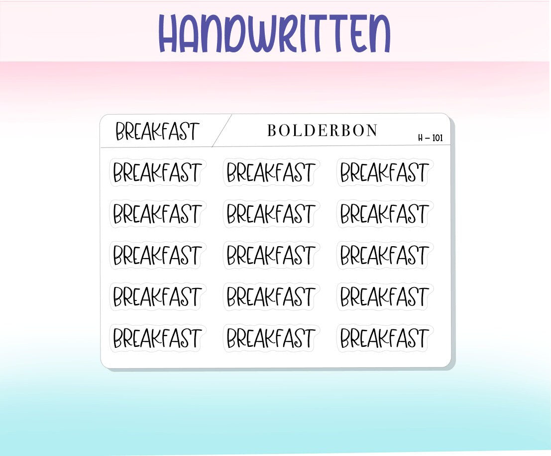 BREAKFAST || Script Planner Stickers