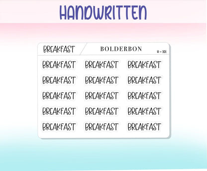 BREAKFAST || Script Planner Stickers