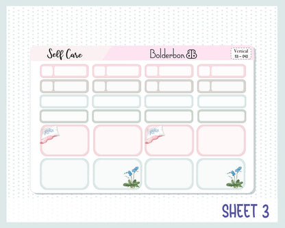 SELF CARE || 7x9 Vertical Planner Sticker Kit