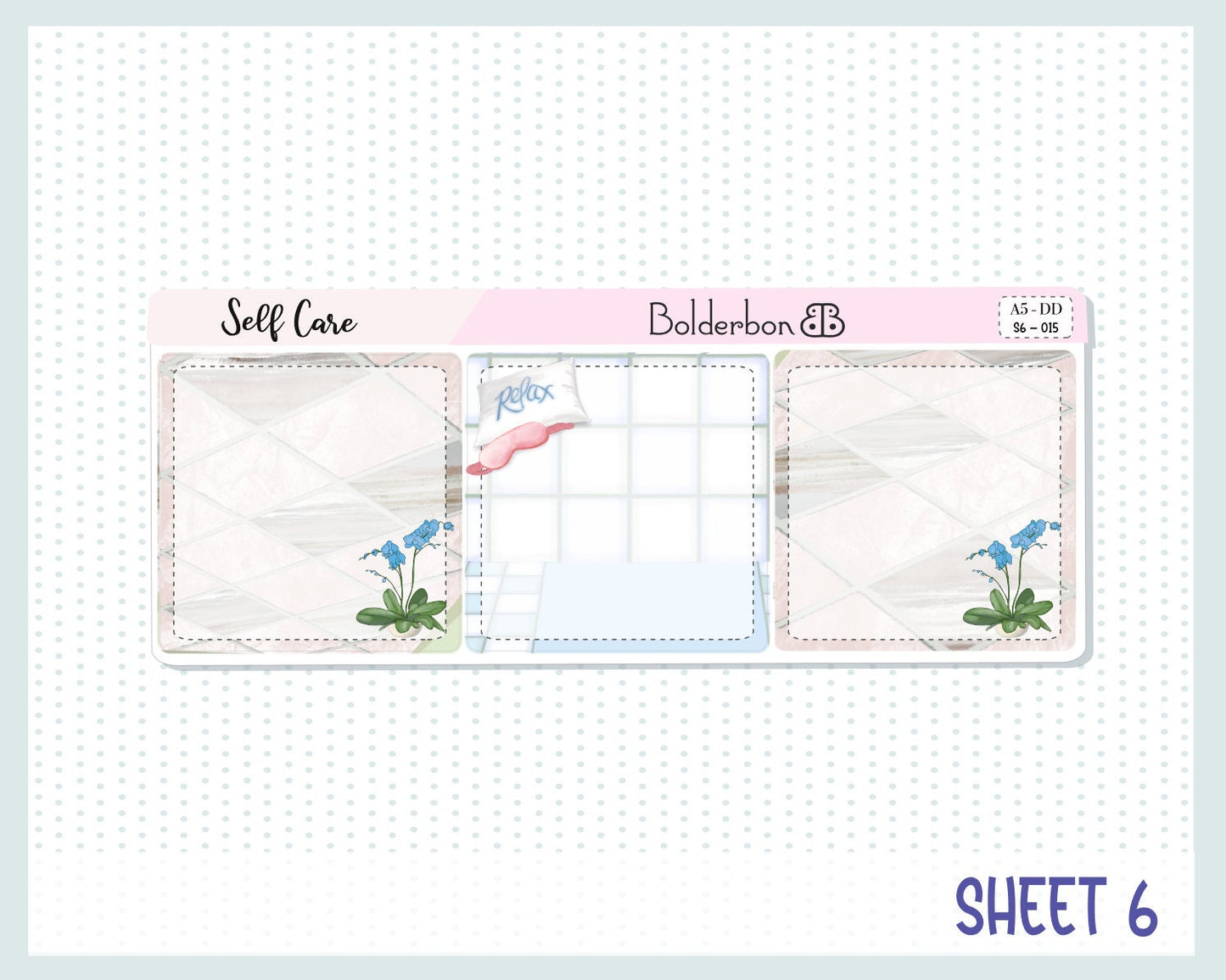 SELF CARE || A5 Daily Duo Planner Sticker Kit