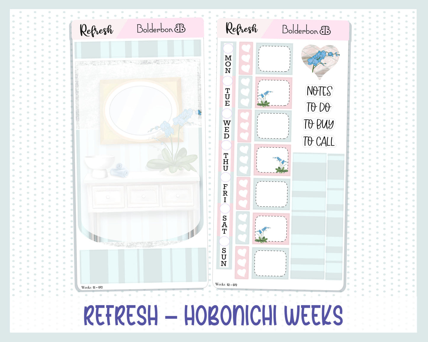 REFRESH Hobonichi Weeks || Weekly Planner Sticker Kit