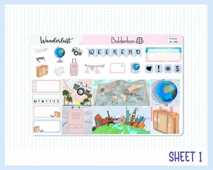 WANDERLUST || Hobonichi Cousin Planner Sticker Kit