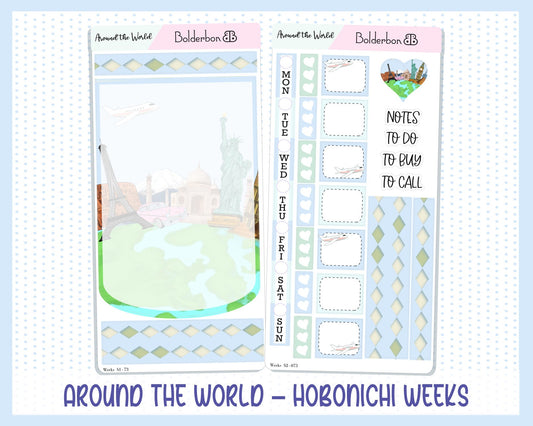 AROUND THE WORLD || Hobonichi Weeks Planner Sticker Kit