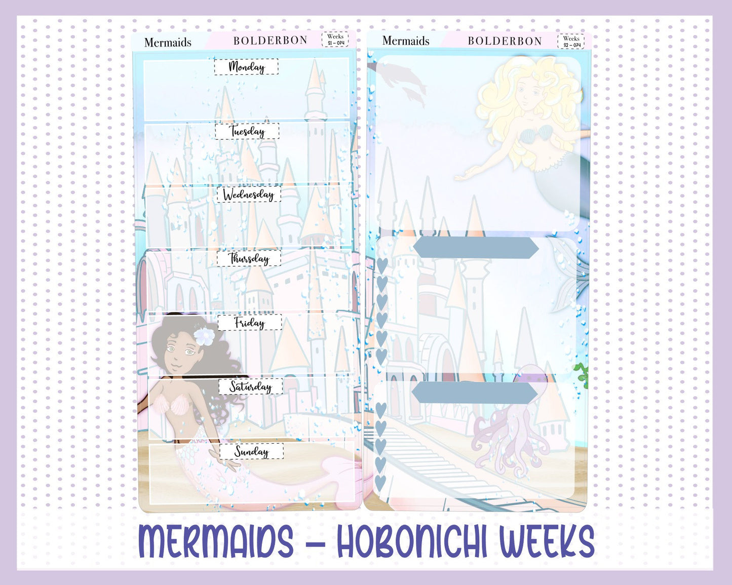 MERMAIDS || Hobonichi Weeks Planner Sticker Kit