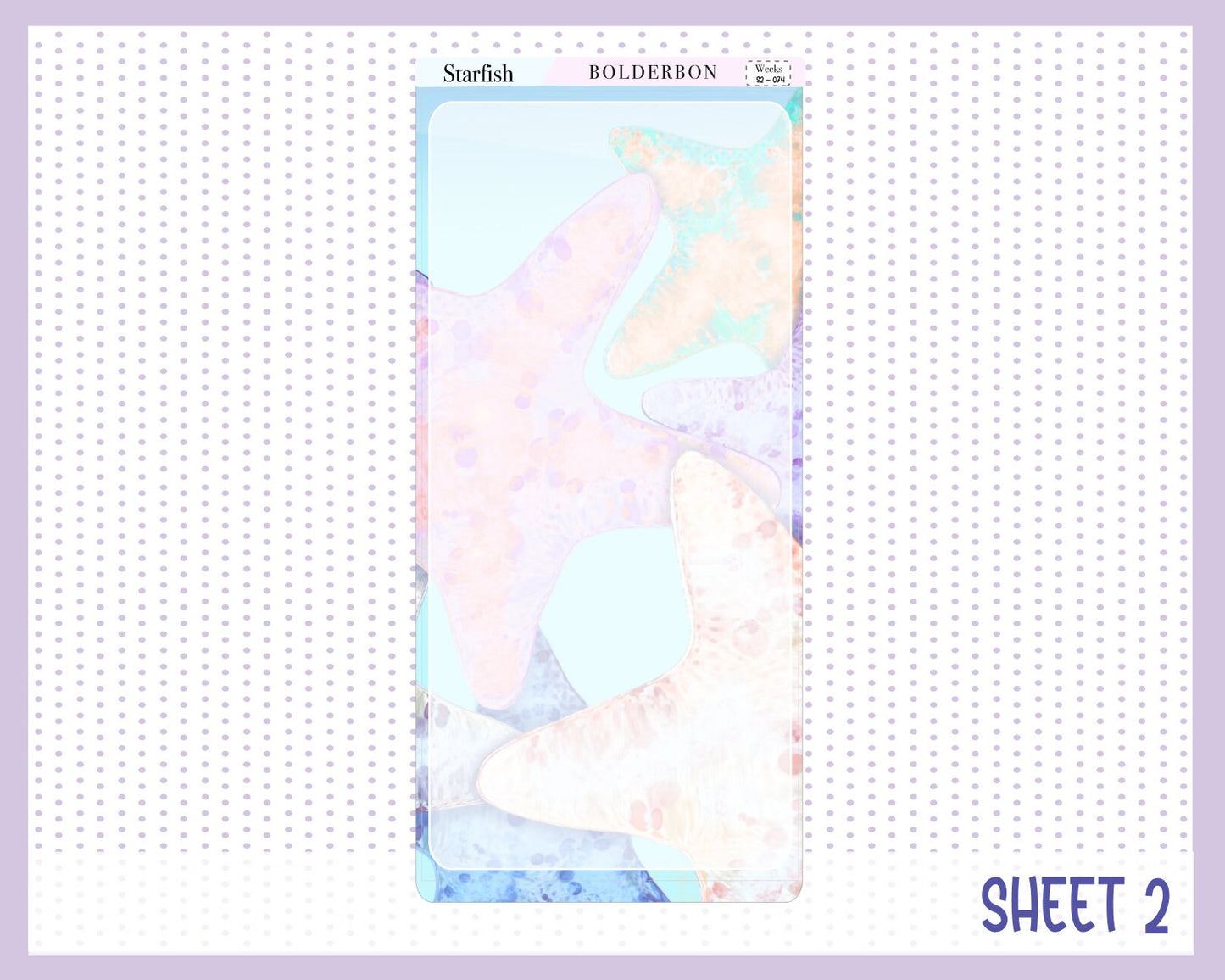 STARFISH || Hobonichi Weeks Planner Sticker Kit