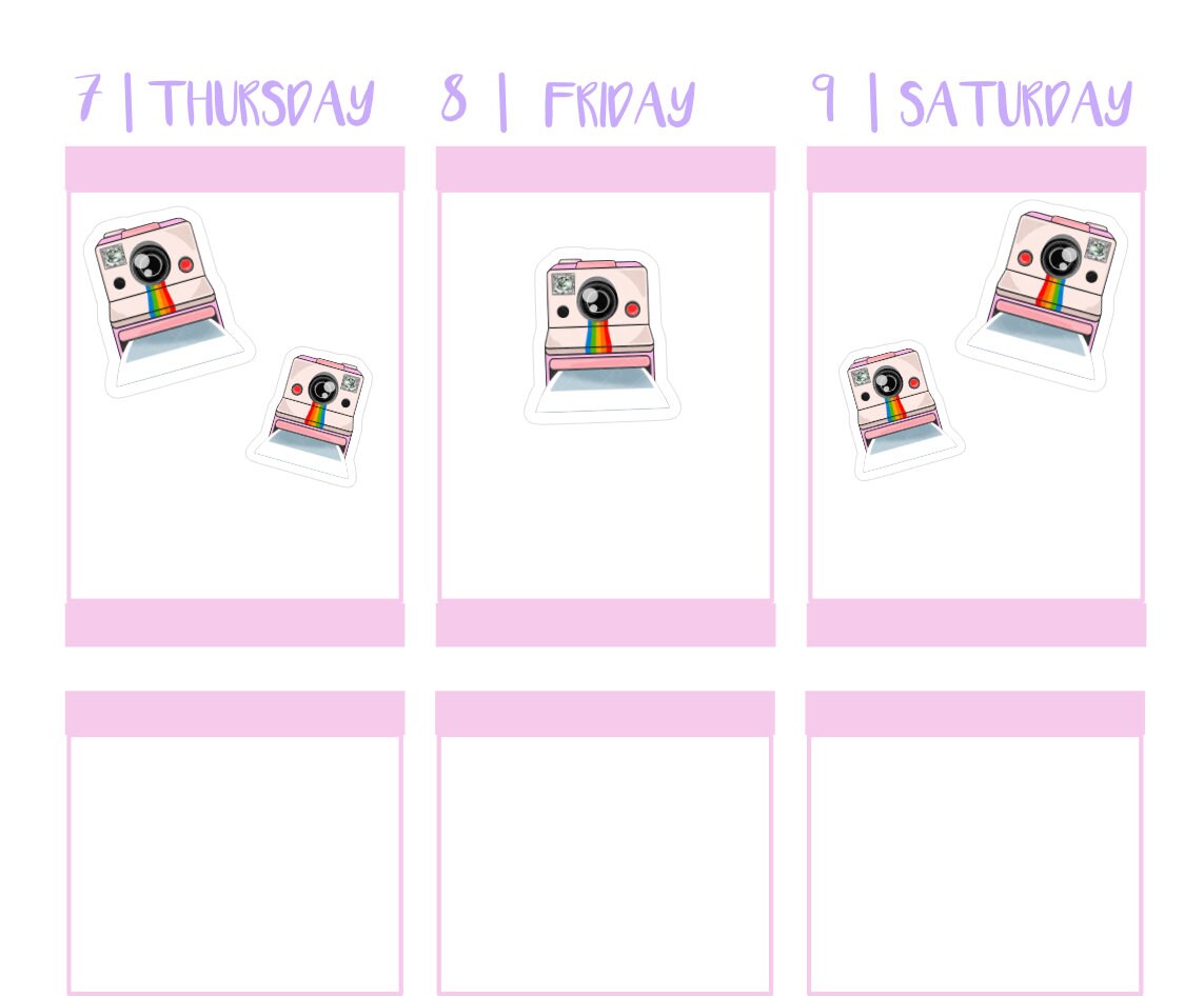 RETRO CAMERAS || Planner Stickers, Photography, Photo, Functional