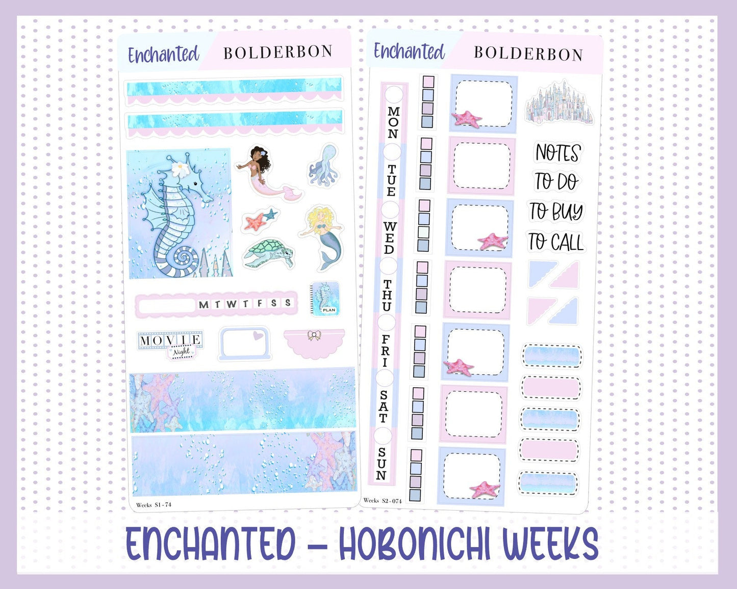 ENCHANTED || Hobonichi Weeks Planner Sticker Kit