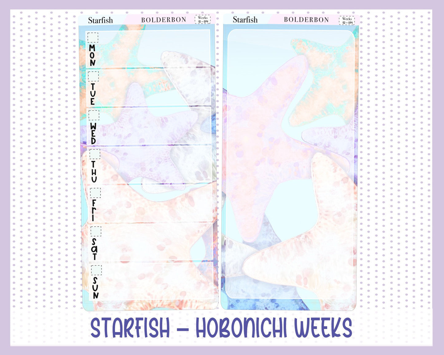 STARFISH || Hobonichi Weeks Planner Sticker Kit