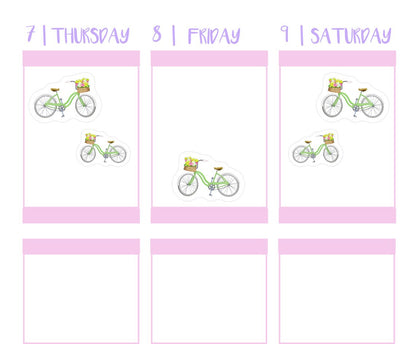 BICYCLE || Planner Stickers, Bike, Exercise