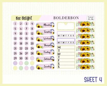 BEE DELIGHT || 7x9 Vertical Planner Sticker Kit