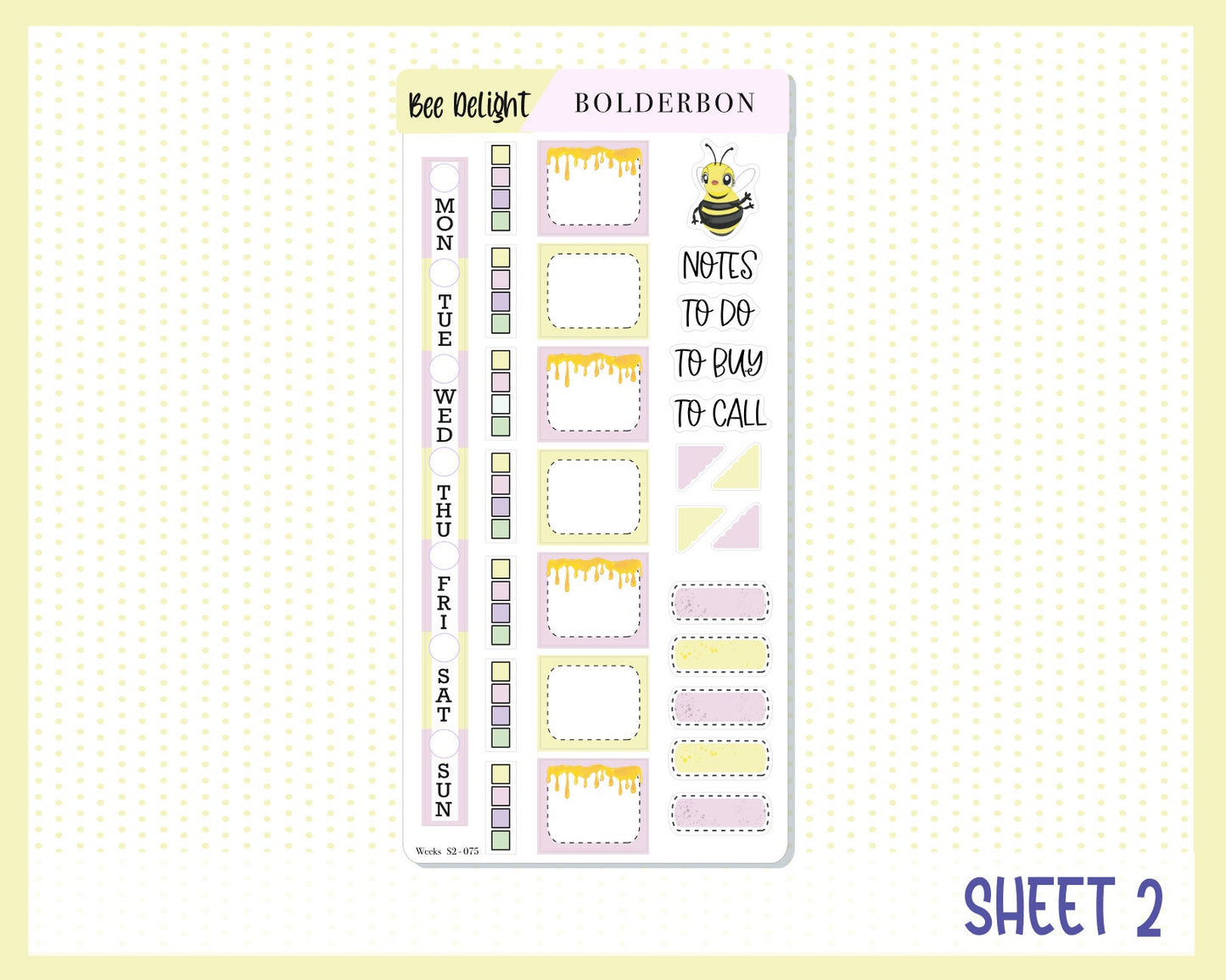 BEE DELIGHT || Hobonichi Weeks Planner Sticker Kit