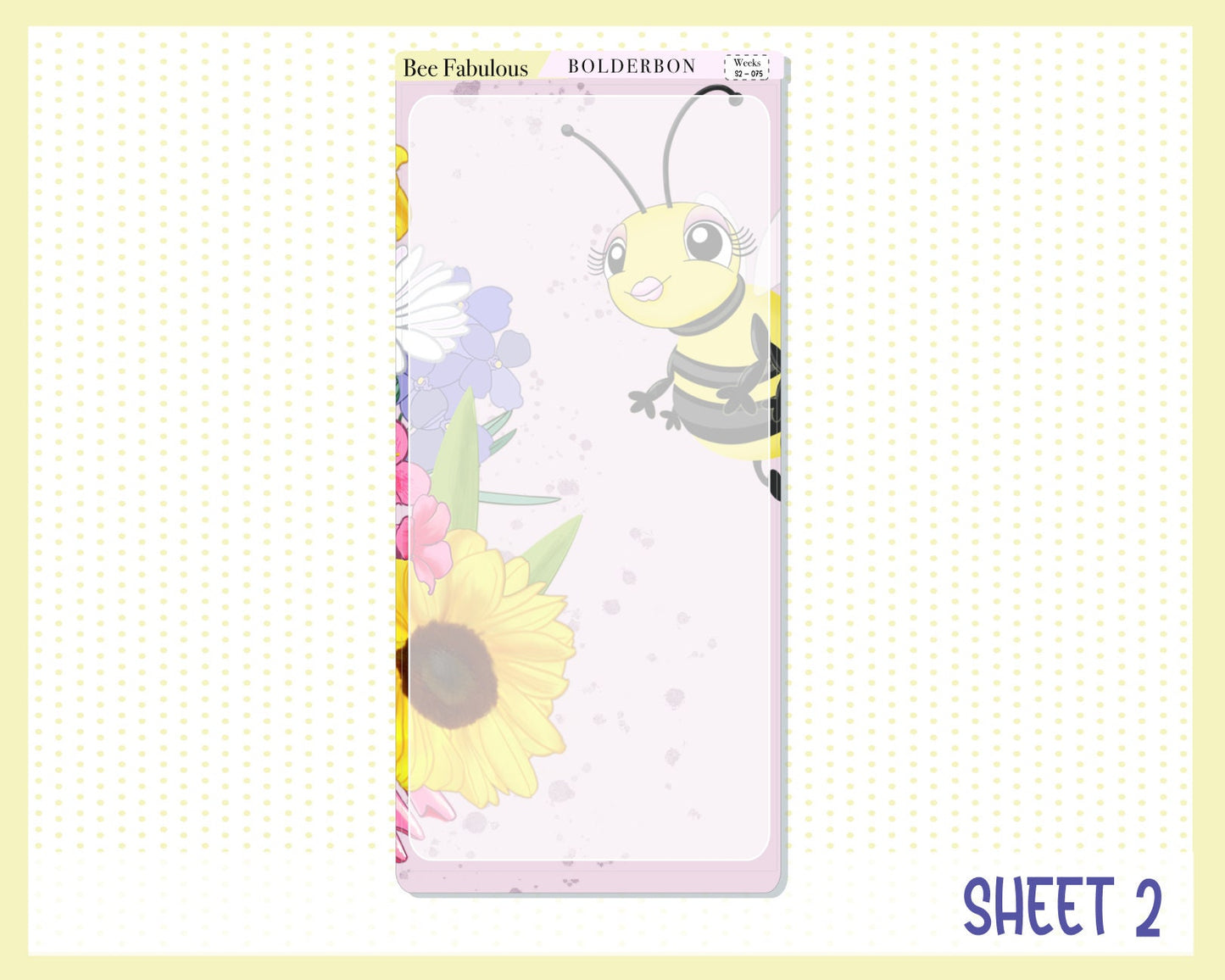 BEE FABULOUS || Hobonichi Weeks Planner Sticker Kit