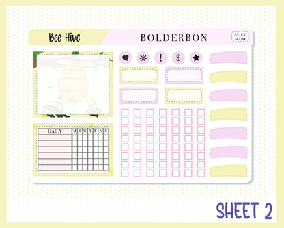 BEE HIVE || A5 Compact Vertical Planner Sticker Kit